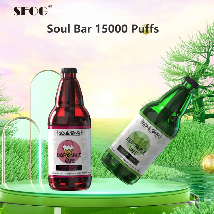 SFOG Soul Bar 15000 Puff Disposable Vape 15K With 6 LCD Display Vaper