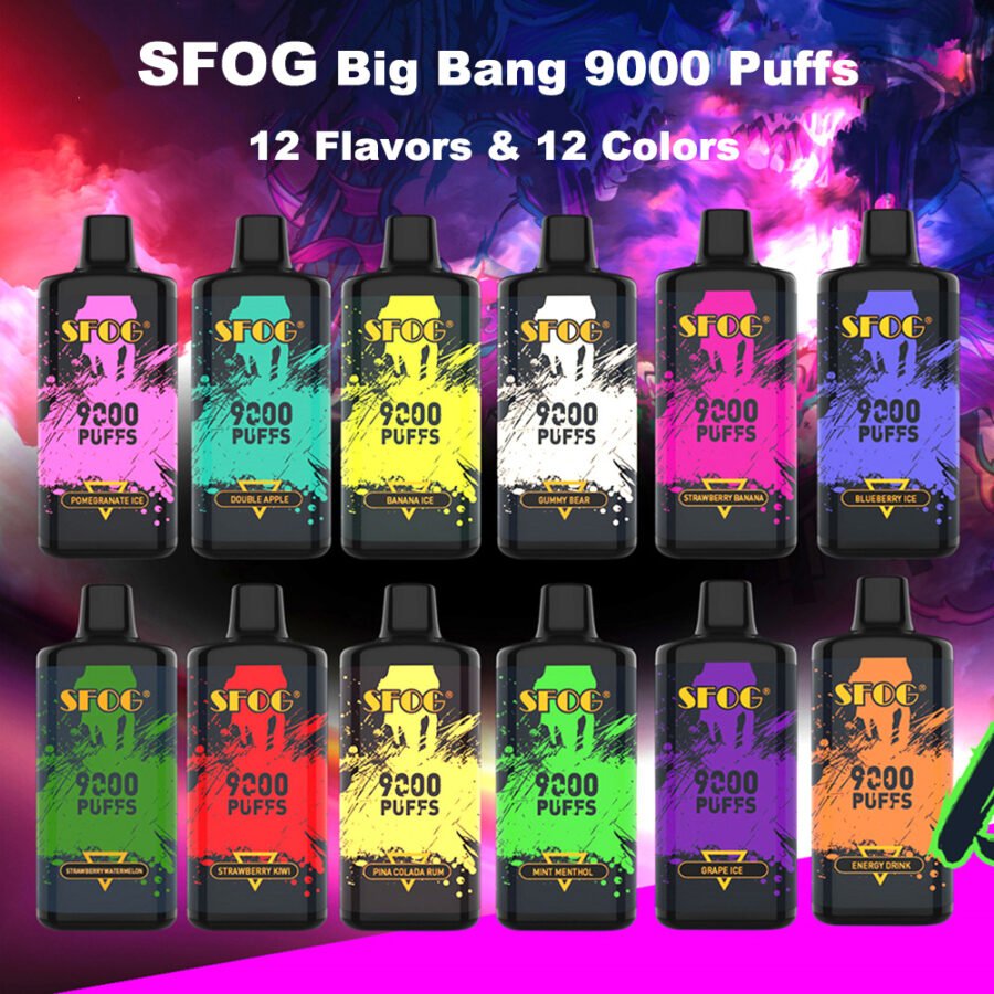 SFOG Big Bang 9000 Puffs Disposable Vape 18ml Prefilled Long Lasting Vaper Pen